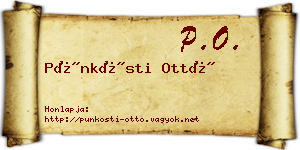 Pünkösti Ottó névjegykártya